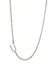 1 件女士不銹鋼首字母項鍊 A-z 大寫字母吊墜生日禮物 - 信件系列 - 查看 51