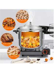 Olla Express Antiadherente, Olla de Presión de 9 Litros. - Plateado - Ver 3