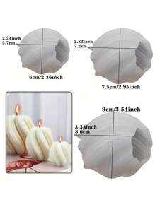 1pc Wave Candle Mold, Pillar Mold Cylinder Candle Mold, Handmade Silicone Mold, Silicone Mold For Candle Making Molds, 3D Mold, Resin Mold Clay Mold, Pendant Mold