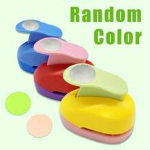 1pc Mini Punch Wave Round Paper Handmade DIY For Greeting Cards Handmade Handbook Making Suitable For Scrapbooking, Handmade Paper, Random Color - Multicolor - View 6