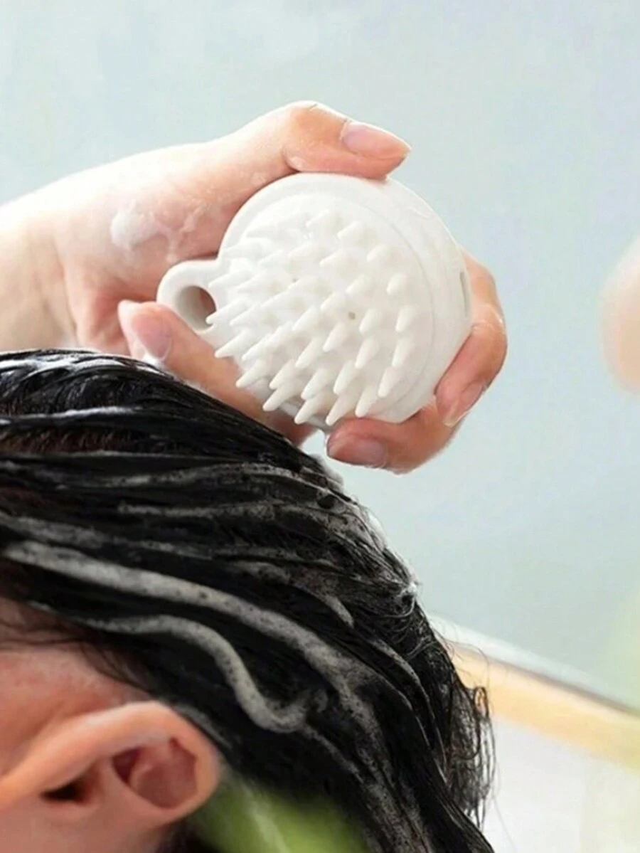 1支女士白色簡約時尚洗髮按摩梳