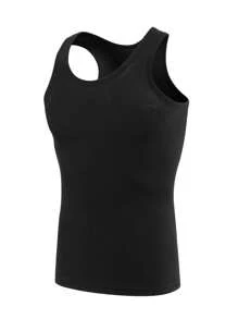 Men's Sports Tank Top, Youth Athletic Compression Sleeveless Undershirt For Gym Workout