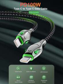 PD100W USB C 轉Type C 線，HEEMAX 快速充電線充電器相容於iPhone 15/15Plus/15 Pro/15 Pro Max、Samsung S23/S22/S21/S20 Ultra、Note 20/10、MacBook Pro/Air、iPad Pro 12.9 11 Air Mini、Pixel、榮耀、OPPO - 黑色 - 查看 2