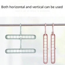 Colgador De Ropa De Nueve Agujeros, Tendedero Multiusos, Uso Cruzado O Vertical, 1 Ud. - Blanco - Ver 3