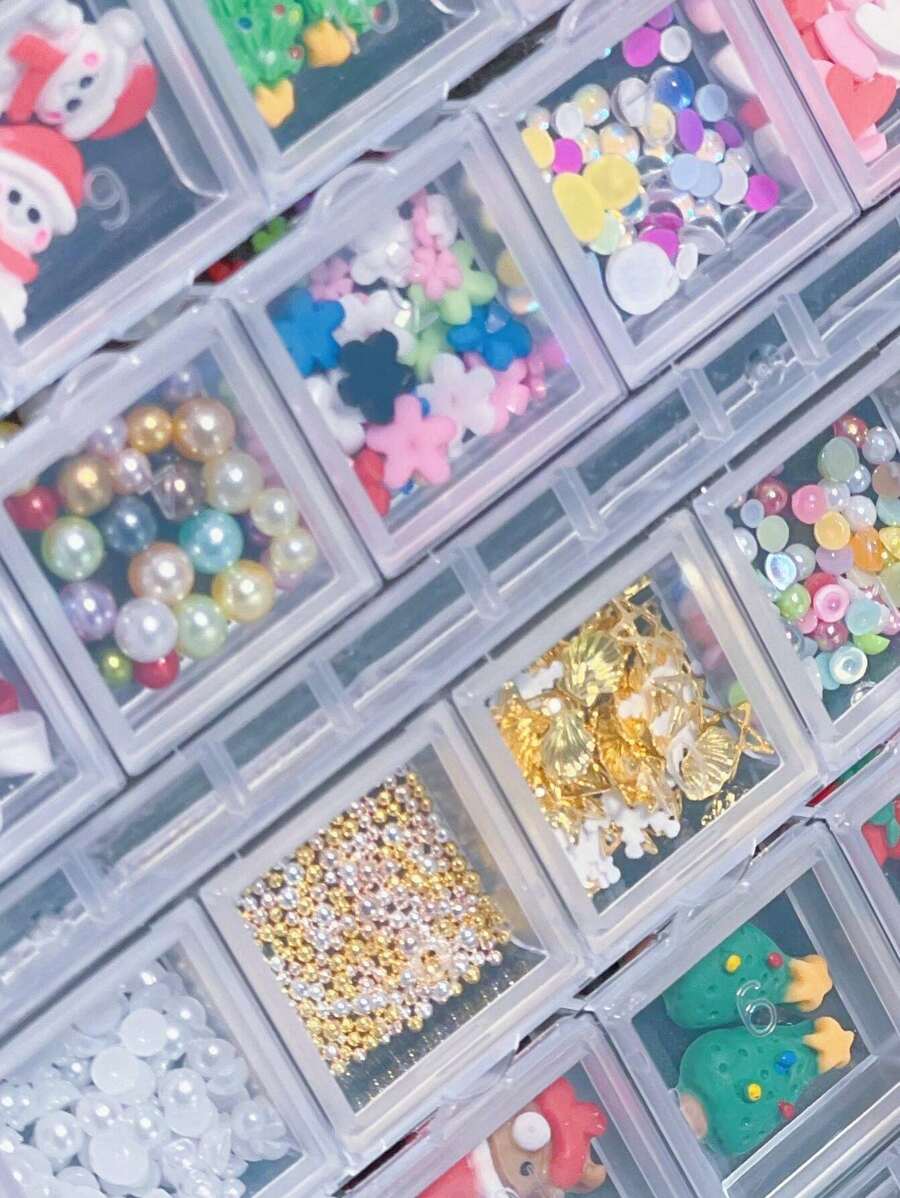 Decoraciones De Arte De Uñas De Navidad - Multicolor - Ver 1