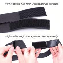 髮蠟棒,不油膩的髮蠟棒,不油膩的造型髮蠟棒,強力定型讓頭髮整潔,2入組-用於假髮的邊緣控制彈性帶 - 無色 - 查看 10