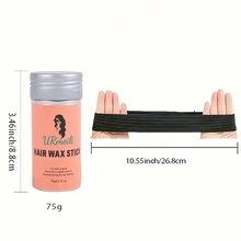 髮蠟棒,不油膩的髮蠟棒,不油膩的造型髮蠟棒,強力定型讓頭髮整潔,2入組-用於假髮的邊緣控制彈性帶 - 無色 - 查看 4