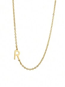 1 件女士不銹鋼首字母項鍊 A-z 大寫字母吊墜生日禮物 - 信件系列 - 查看 12