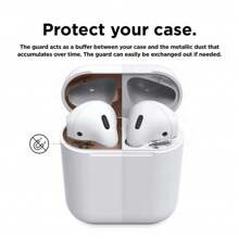 Metal Dust Guard Sticker Case Compatible With Airpods Pro 2 1 Compatible With AirPods 3 4 - Silver - View 3