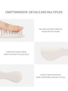 2 Pcs Baby Comb Bath Brush For Infants And Toddlers - Beige - View 7