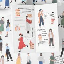 Korean Style Lovely Girl Stickers - Blue - View 4