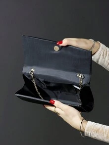 時尚典雅閃亮鏈條袋,豪華鑲嵌晶鑽晚宴包,女士生日派對和婚禮手袋,迷你肩背包,正式款晚宴包