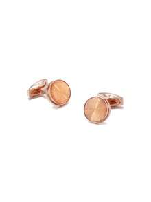 Men's Wedding Cufflinks - Rose Gold - View 1