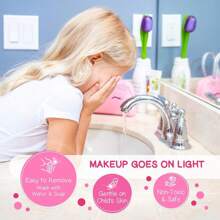Pink Heart Shape Kids Kit Beauty Makeup Set Cosmetics Girls Toys - Pink - View 2
