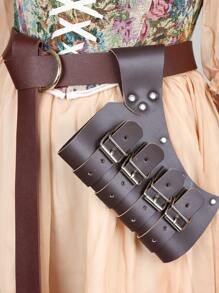 2 件裝女式棕色中世紀文藝復興騎士劍腰帶 - 棕色 - 查看 4