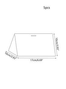 5pcs Christmas Triangle Gift Boxes, Cartoon Santa Claus Pattern Decorated Packaging Boxes For Christmas Parties - Red and White - View 2