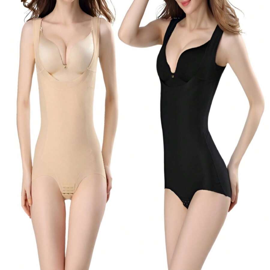 Faja para Mujer de Tirantes gruesos y con el pecho libre. - Beis - Ver 1