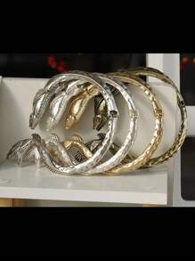 1 件歐美時尚錦鯉項鍊,復古金屬鏈飾品,金/銀 - 錦鯉項圈 - 查看 10