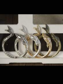 1 件歐美時尚錦鯉項鍊,復古金屬鏈飾品,金/銀 - 錦鯉項圈 - 查看 9