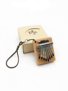 1入組8音阶拇指琴,迷你手指琴,由橡木製成,易於演奏的樂器 - 8音四方迷你拇指琴 - 查看 1