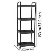 1 Pezzo Scaffale A Più Strati Per La Conservazione - nero - Visualizzare 3