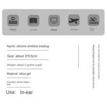 Silicone Earplugs For Hearing Protection, Suitable For Office, Outdoor Swimming, Sleeping; Washable - Green - View 4