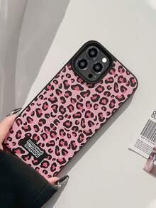 1 件黑標粉紅豹紋全覆蓋防摔手機殼相容 Iphone 15、iphone 14 Pro Max、13 和 12 - 彩色 - 查看 5