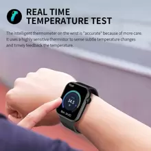 LIGE Unisex Smart Watch With Wireless Calling, Body Temperature Detection, Brightness Adjustment, Breathing Training, Voice Assistant, Raise To Wake And Other Functions - Black - View 6