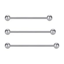 CIZME 3入組14g不鏽鋼工業型材耳環、耳廓穿刺珠寶,32mm、35mm、38mm工業型材杆,黑色/銀色/黃金/玫瑰金色 - 彩色 - 查看 13