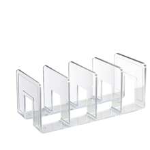 1pc Transparent Desktop Book Stand For Office, School And File Storage - Clear - View 5