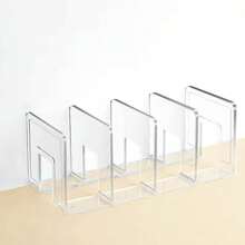 1pc Transparent Desktop Book Stand For Office, School And File Storage - Clear - View 4