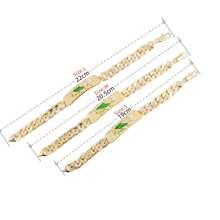 1入組金色三尺寸手鍊聖裘德男士手鍊珠寶 - 綠色 - 查看 4