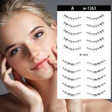 Lower Eyelash Tattoo Sticker (c) - Black - View 1