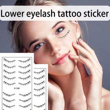 Lower Eyelash Tattoo Sticker (c) - Black - View 2