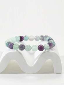 1入手工製作8mm彈性珠寶半寶石手鍊,治療水晶手鍊,男女皆可的休閒珠寶,節日禮物 - 手鍊 - 查看 25