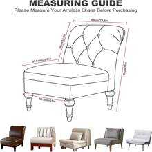 Christmas Armless Accent Chair Cover Xmas Stretch Chair Slipcover Soft Slipper Chair Covers Christmas Decoration Furniture Protector Covers For Living Dining Room Hotel Armless Accent Chair Cover Stretch Accent Chair Slipcover Xmas Decora - Đỏ - Xem 7