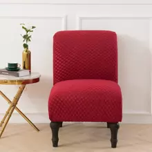 Christmas Armless Accent Chair Cover Xmas Stretch Chair Slipcover Soft Slipper Chair Covers Christmas Decoration Furniture Protector Covers For Living Dining Room Hotel Armless Accent Chair Cover Stretch Accent Chair Slipcover Xmas Decora - Đỏ - Xem 10