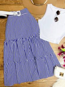 Women Skirts - 寶藍色 - 查看 1