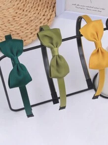 Set Of 5 Elegant Bow Hairbands For Girls - Hot Pink - View 5