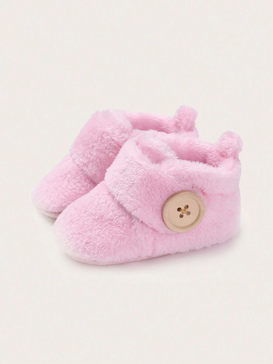 新生女孩防滑毛绒保暖新年婴儿靴