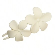 1/4个装花朵发夹哑光法式发卡黑色花朵发卡爪发夹防滑发夹优雅发饰女士女孩婚礼派对发饰情人节发爪发夹，学校用品，头部饰品 - 彩色 - 查看 5