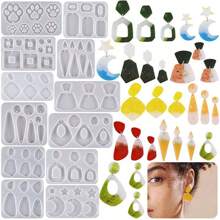 1 pieza Molde de resina de copo de nieve navideño, molde de silicona para colgar, molde de colada de resina, adecuado para decoraciones navideñas, manualidades festivas, adornos de árbol de Navidad DIY - Blanco - Ver 1