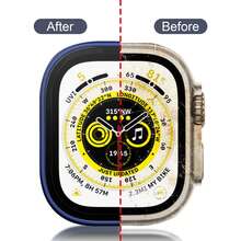 1pc Compatible Half Pack Anti-Spy 49mm Pc Material Watch Case Compatible With Apple Watch Ultra/Ultra2, Fall-Proof - Clear - View 4