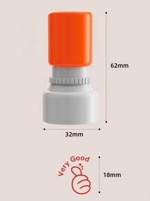 字母和竖起大拇指符号印章，鼓励学生返校印章，返校，学校用品 - 橘色 - 查看 4