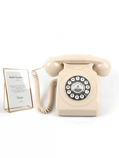 1pc wedding telephone, wedding audio guestbook, vintage message phone suitable for recording customized audio messages at weddings and parties.