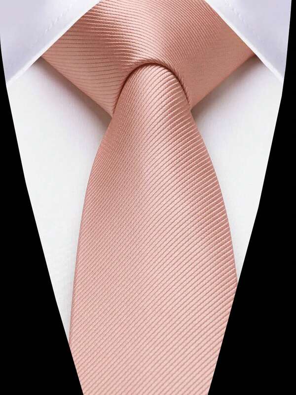 1 件男士 6 厘米珊瑚粉色领带，时尚休闲细领带，适合婚礼和派对男士领带