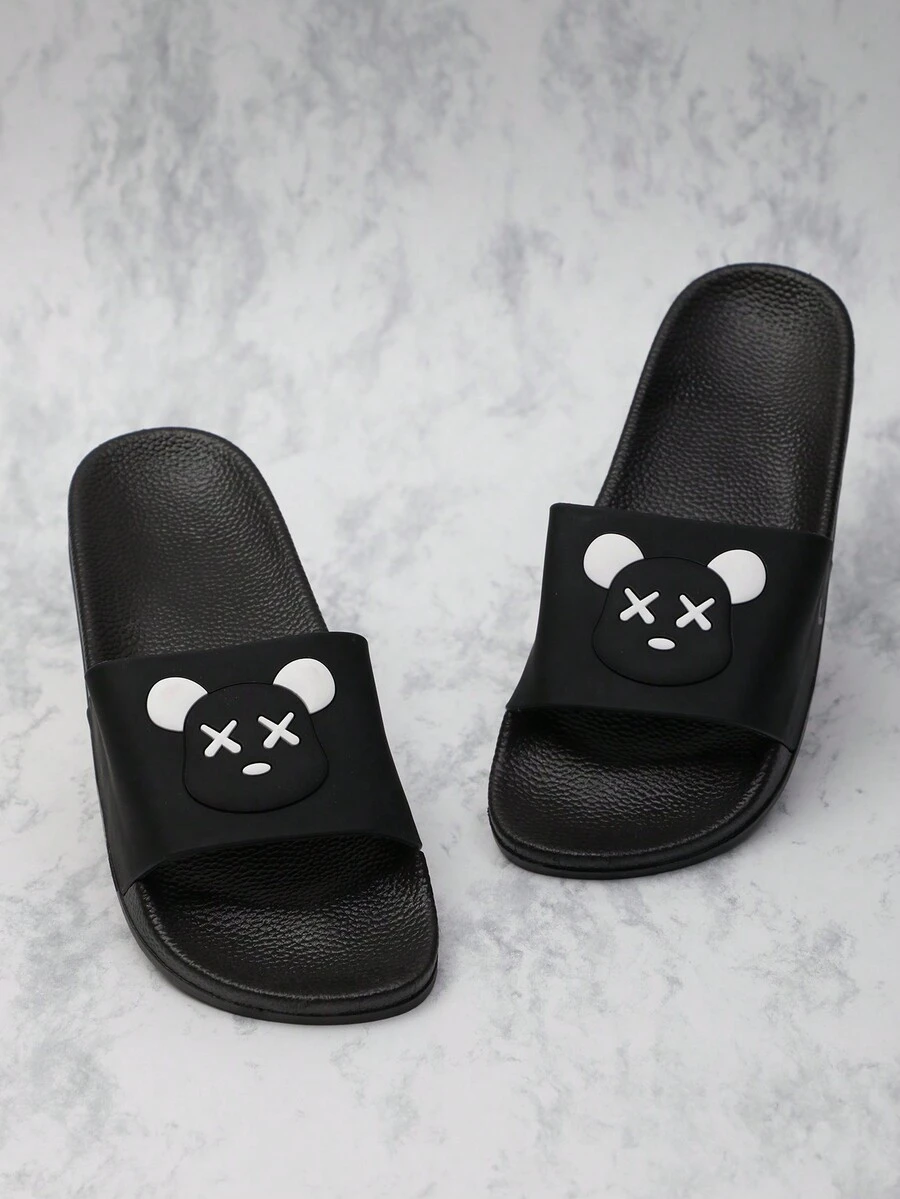 Chanclas Piscina Sandalias Antideslizantes para Hombre y Mujer Zapatillas de Baño de Verano Sandalias de Playa - Negro - Ver 1