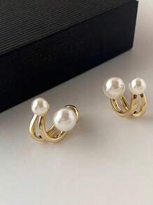 hoa tai giả ngọc trai - Vàng - Xem 5