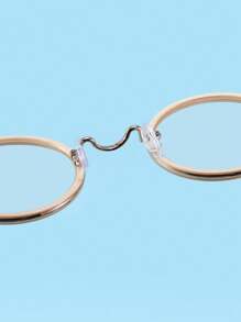 1 對圓框兒童平面鏡男女童時尚配戴