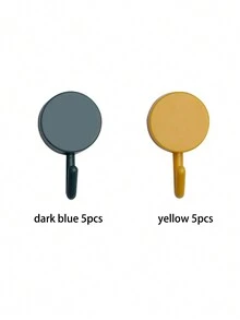 10pcs Macaron Color Mini Hook For Kitchen And Bedroom, Adhesive Round Hook Without Drilling - Multicolor - View 6